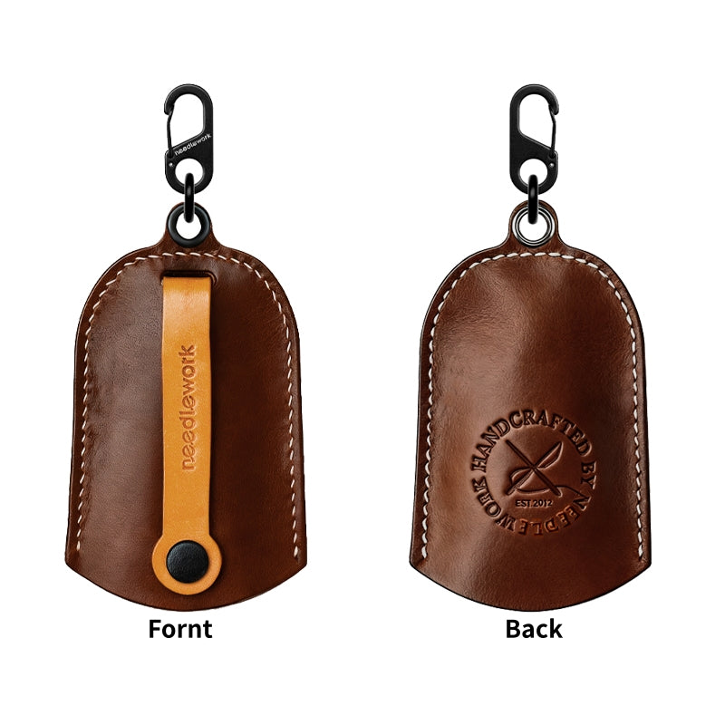 NEEDLEWORK Handcrafted Leather Keychain Universal fit Car Key Cover