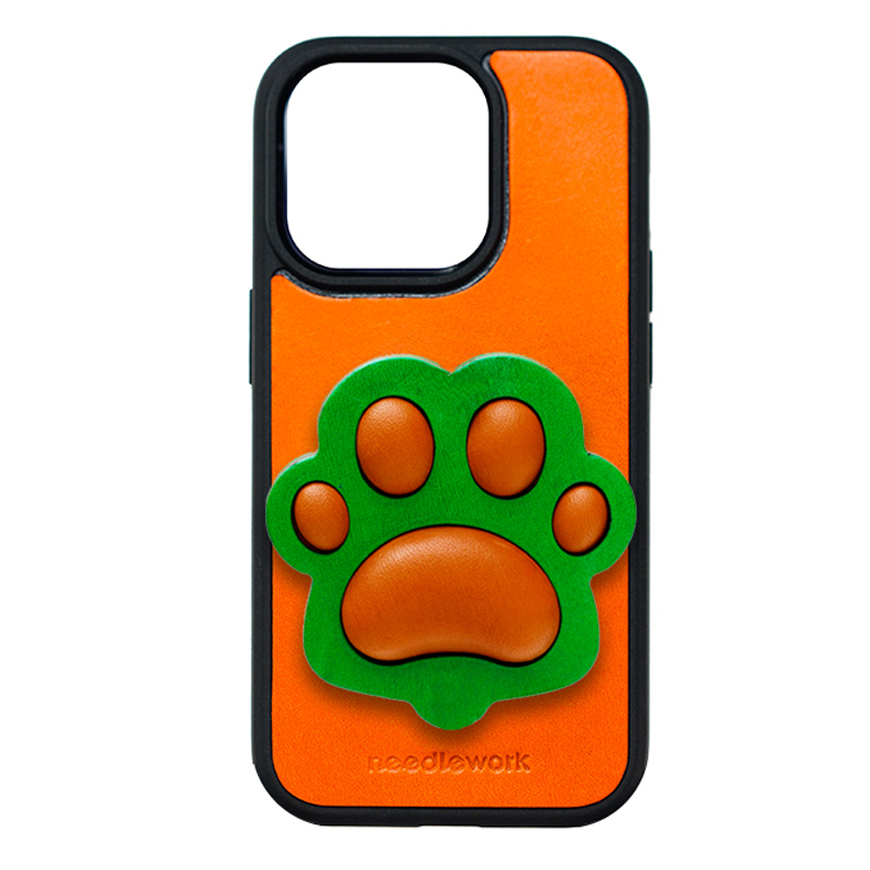 NEEDLEWORK Leather Pet's paw holder phone case for iPhone 11-16