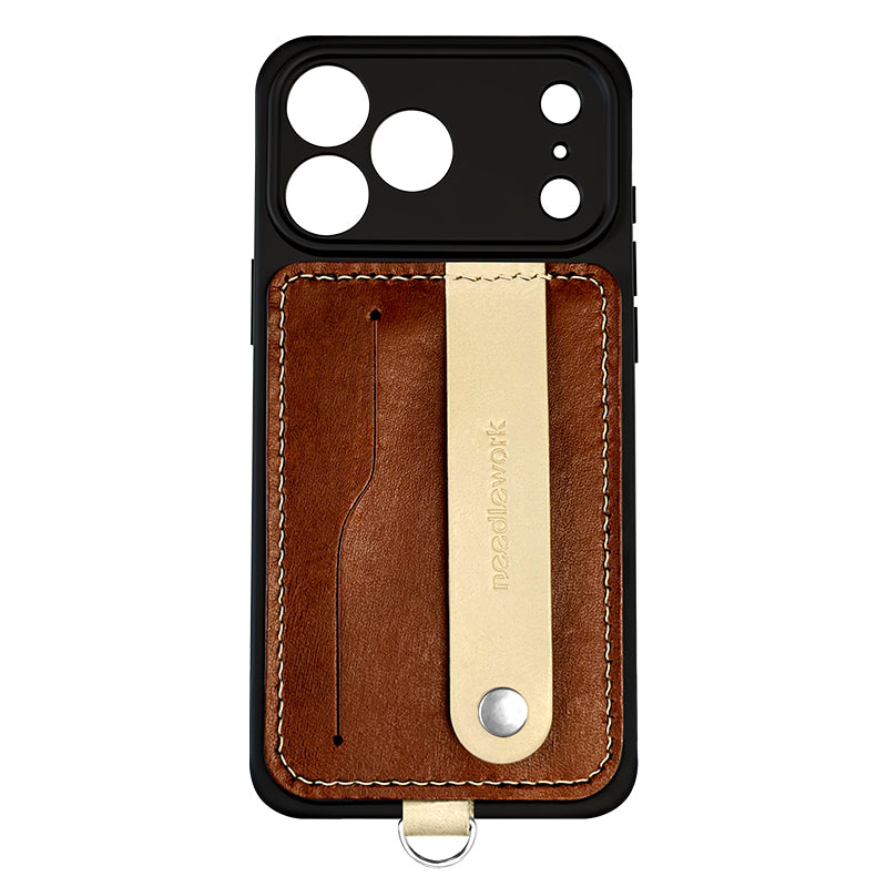 NEEDLEWORK Leather card holder phone case for iPhone 11-17
