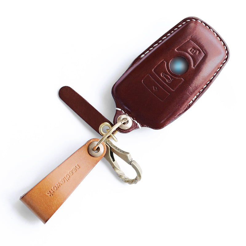 NEEDLEWORK Leather Car Key Cases for BavarianMotoWork(BMW) Car
