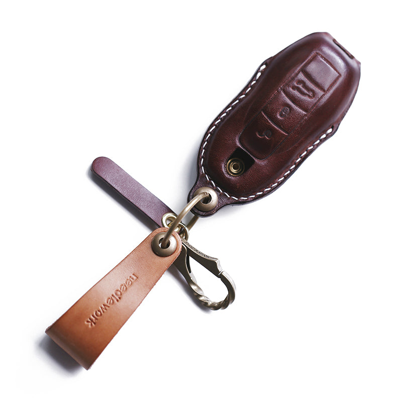 NEEDLEWORK Leather Car Key Cases for Macan Panamera Cayenne