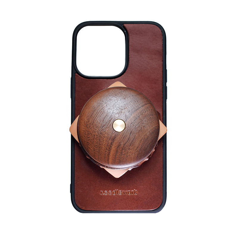 NEEDLEWORK Leather hamburger holder phone case for iPhone 11-16