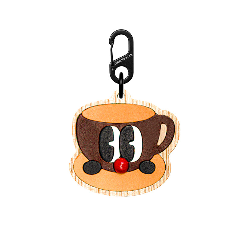 NEEDLEWORK Handcrafted coffee themed pendant/keychain