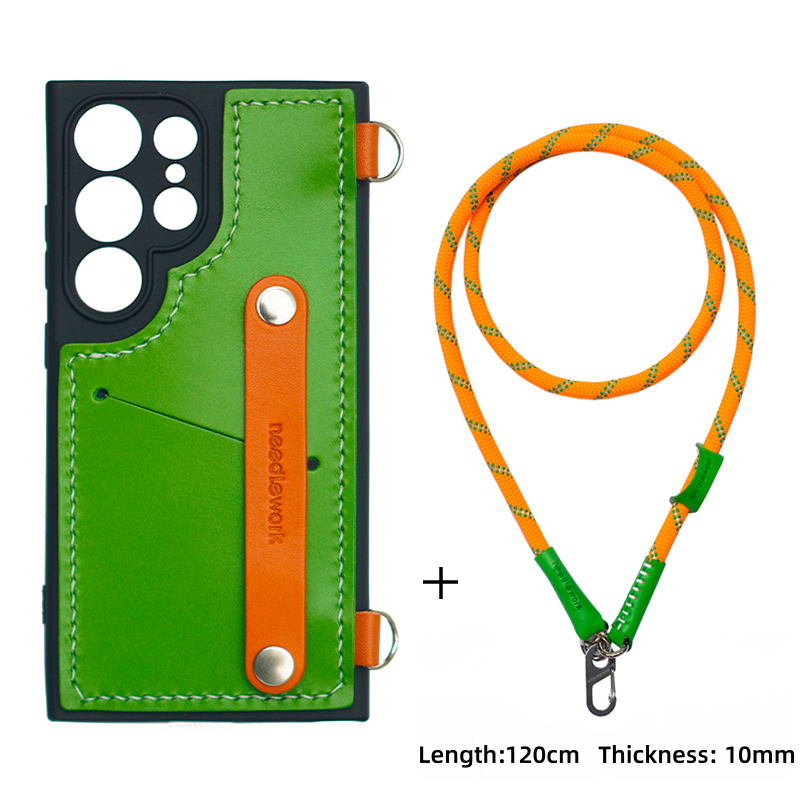 NEEDLEWORK Handcrafted Leather card holder phone case for Samsung Galaxy S22/S23/S24/S25 Ultra