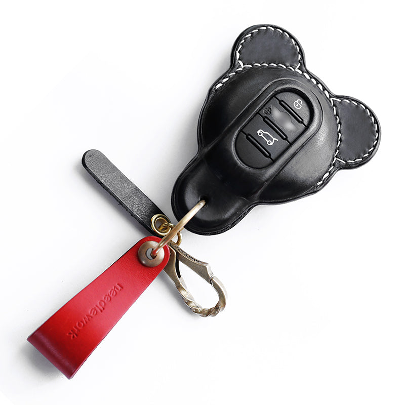 NEEDLEWORK Leather Car Key Cases for Mini Cooper Car