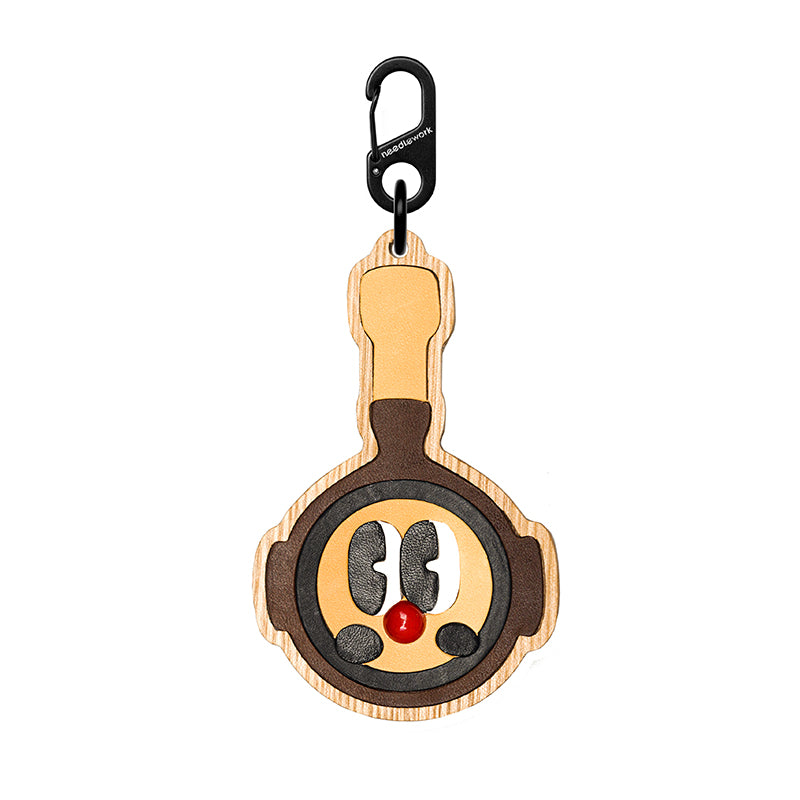 NEEDLEWORK Handcrafted coffee themed pendant/keychain