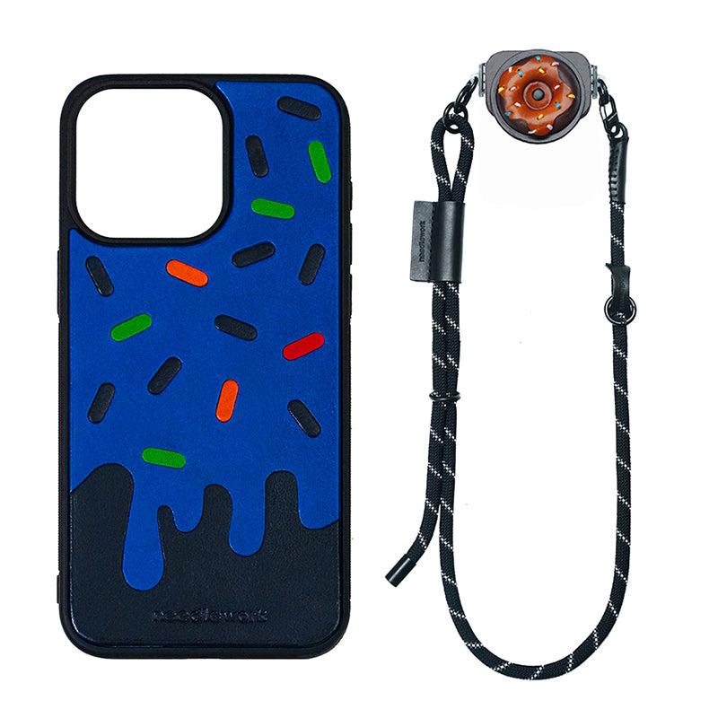 NEEDLEWORK Handcrafted Leather Ice Cream Mirror Holder Phone Case