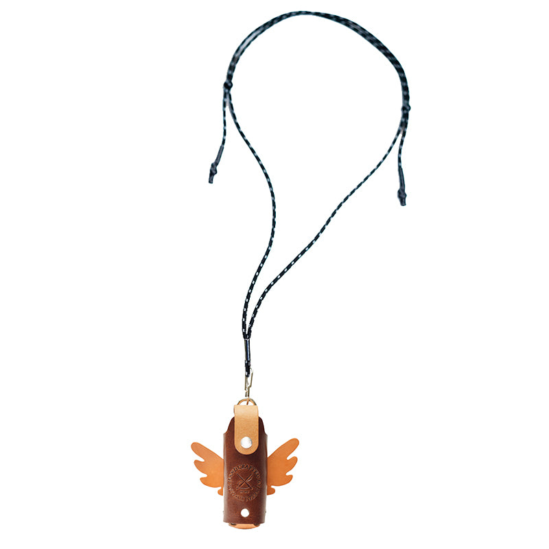 NEEDLEWORK Handcrafted Cowhide Lipstick Case, Angel Wings Lipstick Cover