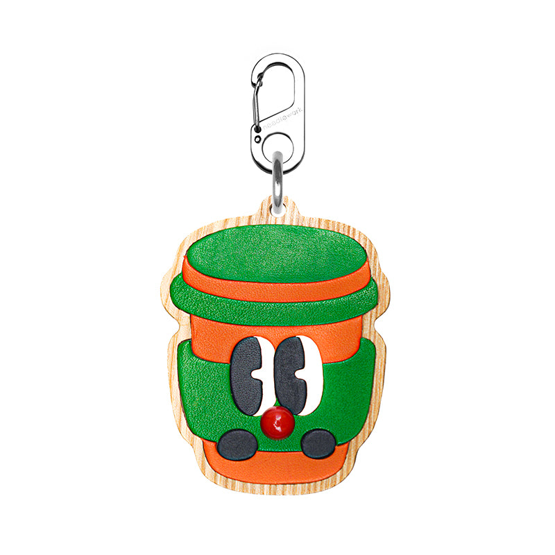 NEEDLEWORK Handcrafted coffee themed pendant/keychain