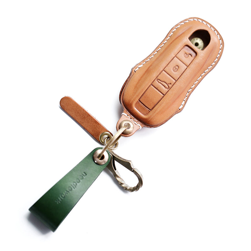 NEEDLEWORK Leather Car Key Cases for Macan Panamera Cayenne
