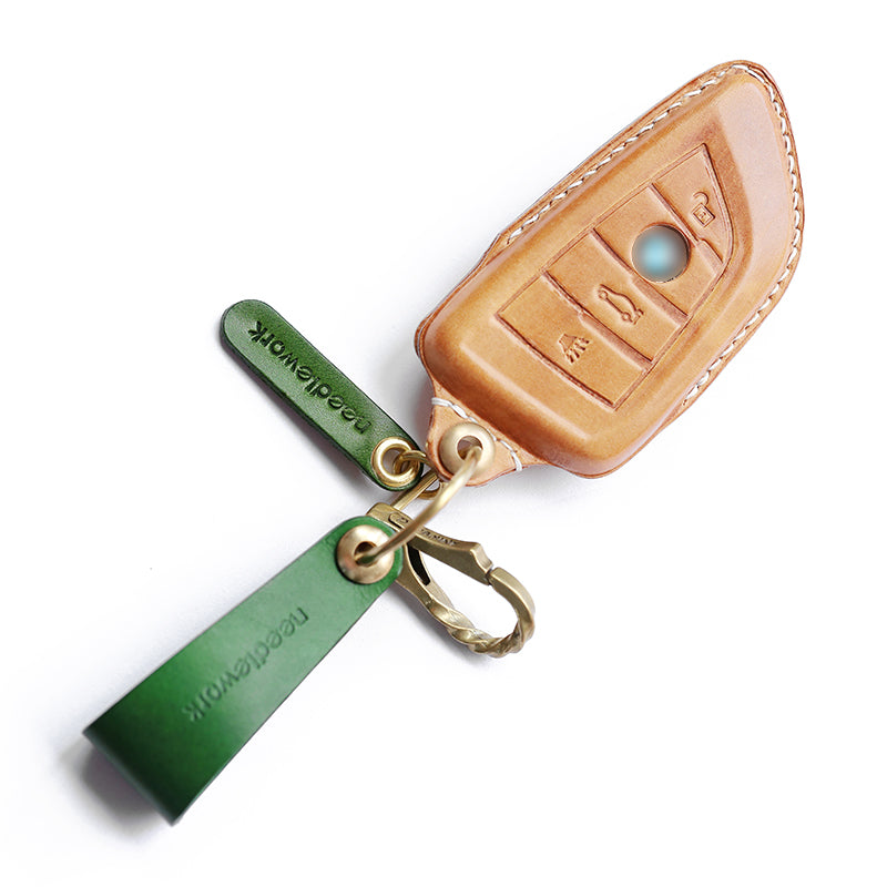 NEEDLEWORK Leather Car Key Cases for BavarianMotoWork(BMW) Car