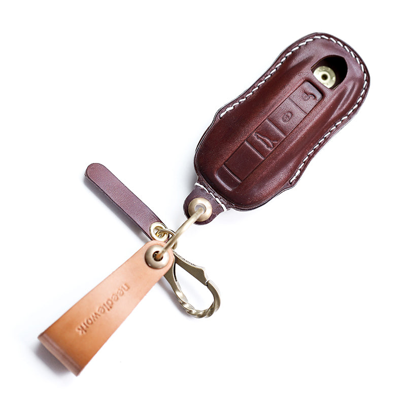 NEEDLEWORK Leather Car Key Cases for Macan Panamera Cayenne