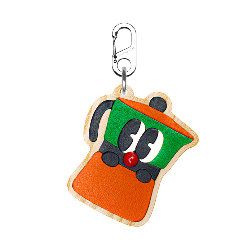 NEEDLEWORK Handcrafted coffee themed pendant/keychain