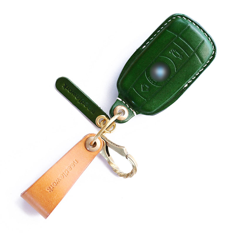NEEDLEWORK Leather Car Key Cases for BavarianMotoWork(BMW) Car