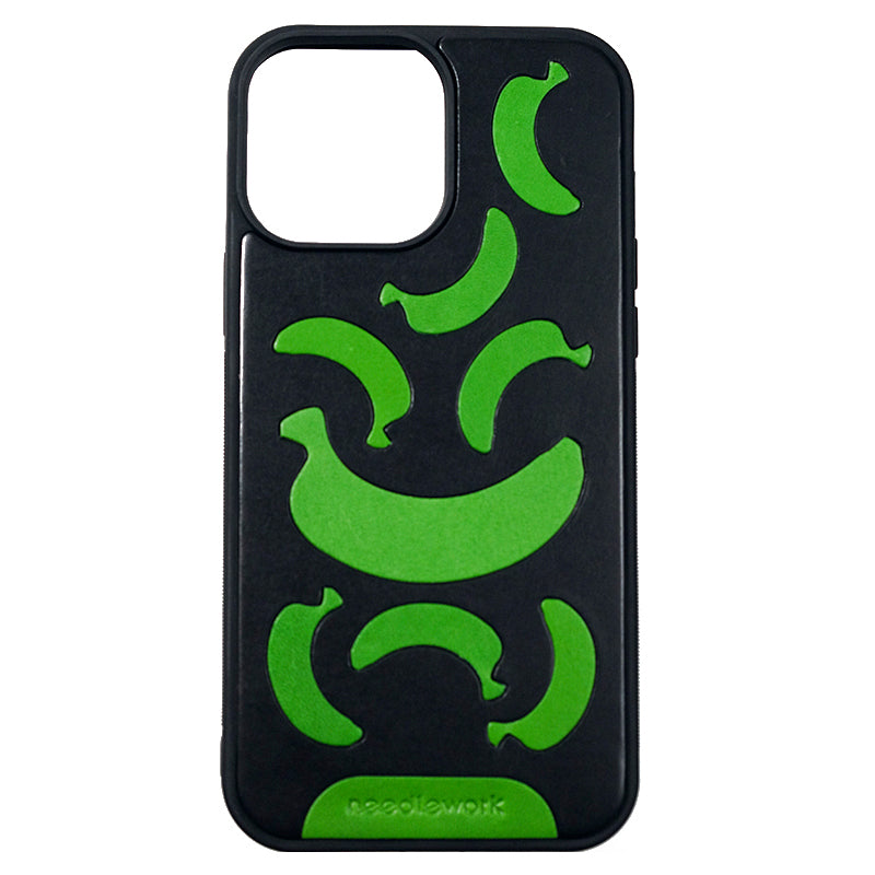 NEEDLEWORK Leather Banana Puzzle phone case for iPhone 14-16