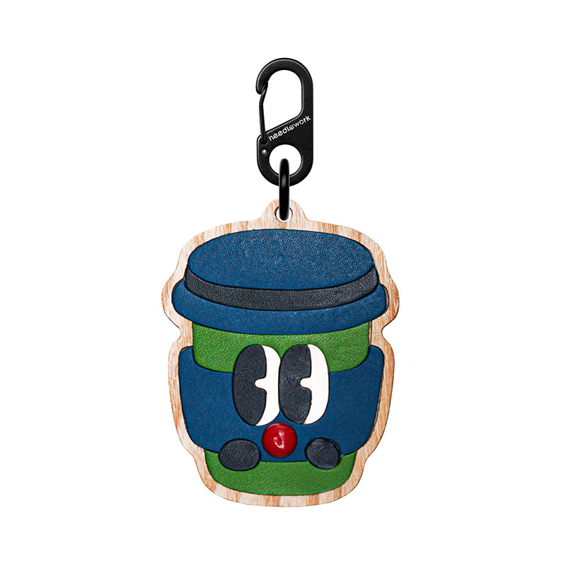 NEEDLEWORK Handcrafted coffee themed pendant/keychain