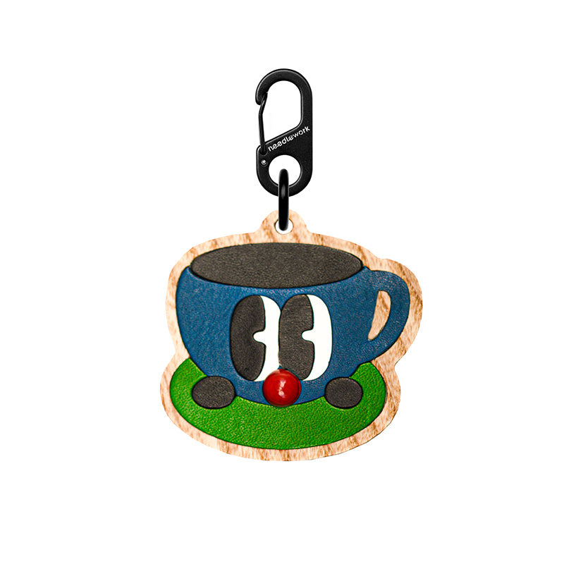 NEEDLEWORK Handcrafted coffee themed pendant/keychain