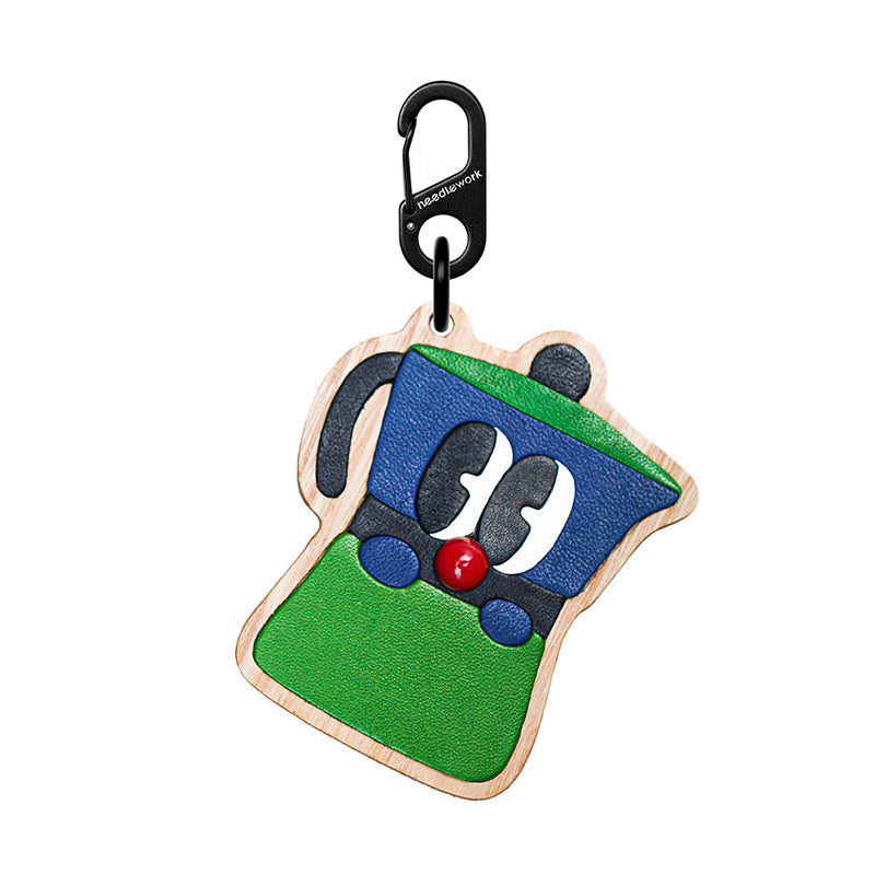 NEEDLEWORK Handcrafted coffee themed pendant/keychain