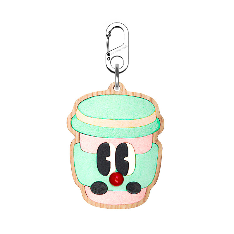 NEEDLEWORK Handcrafted coffee themed pendant/keychain