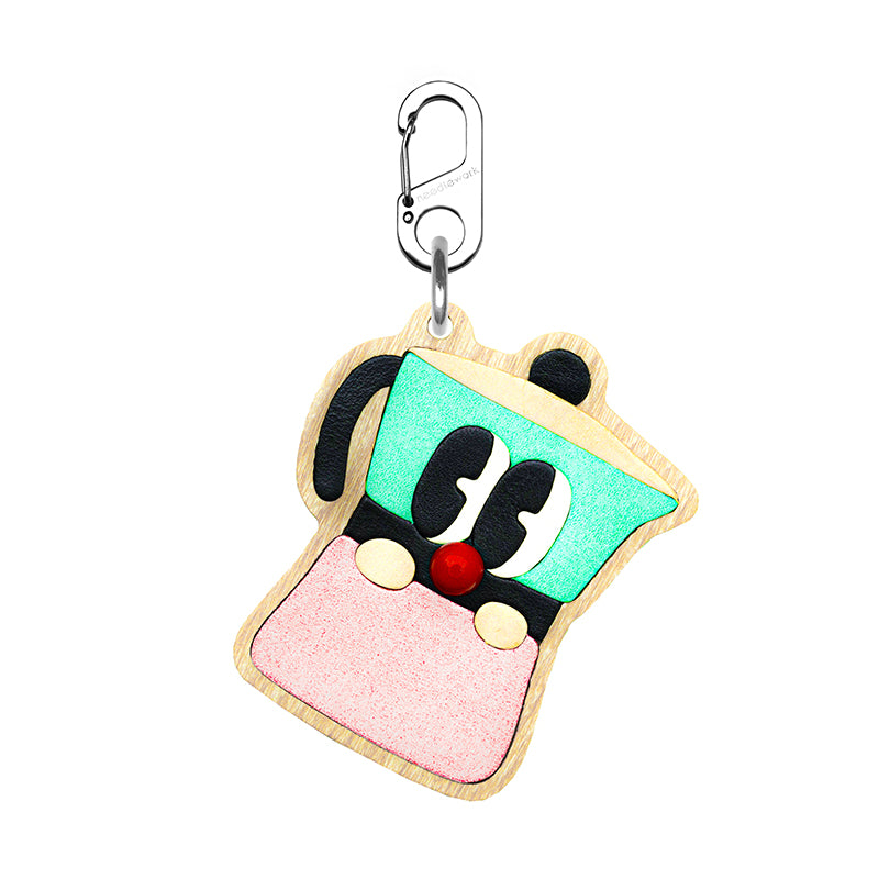 NEEDLEWORK Handcrafted coffee themed pendant/keychain