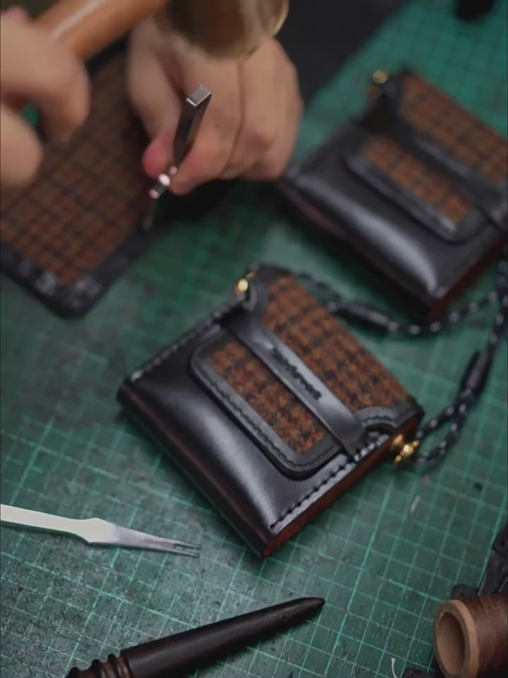 NEEDLEWORK Leather vintage phone bag multifunctional storage bag