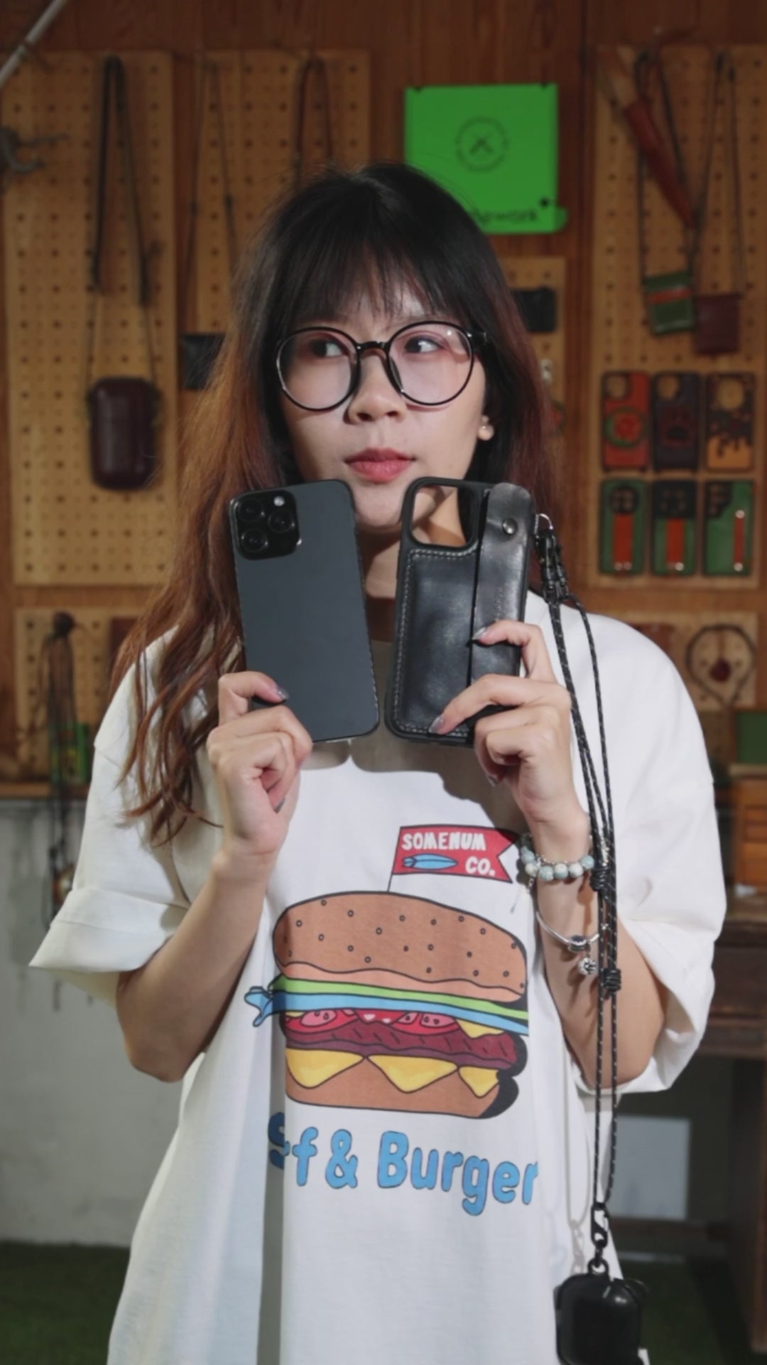 NEEDLEWORK Leather Purse Phone Case for iPhone 11-16 with Strap