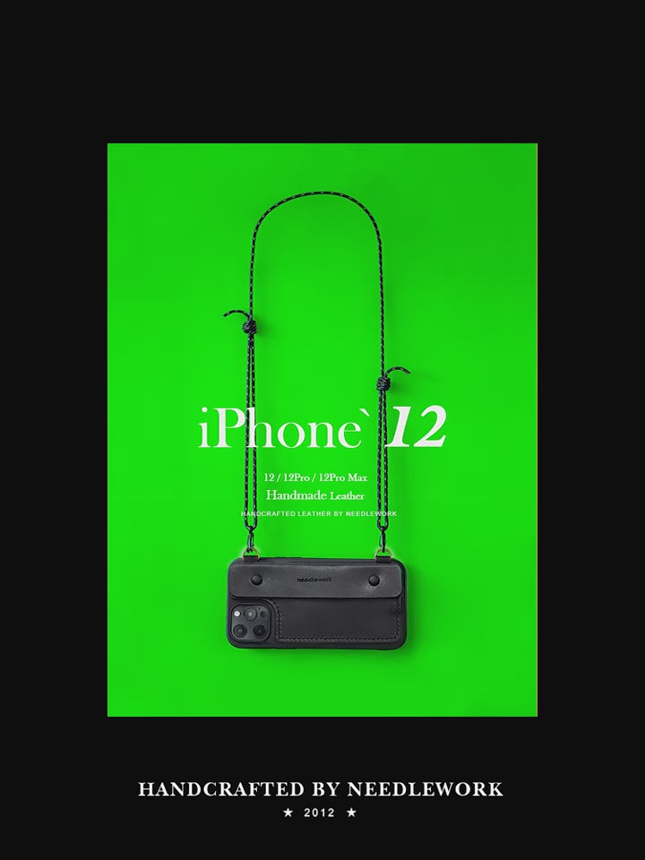 NEEDLEWORK Leather Purse Phone Case for iPhone 11-16 with Strap