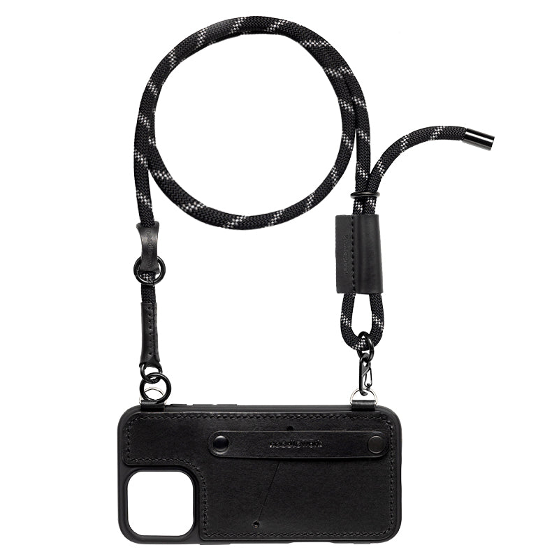 NEEDLEWORK leather card holder phone case for iPhone 15-16 with colorful strap