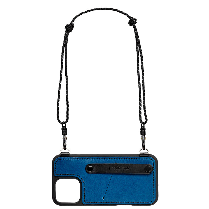 NEEDLEWORK Leather card holder phone case for iPhone 11-16 with Strap