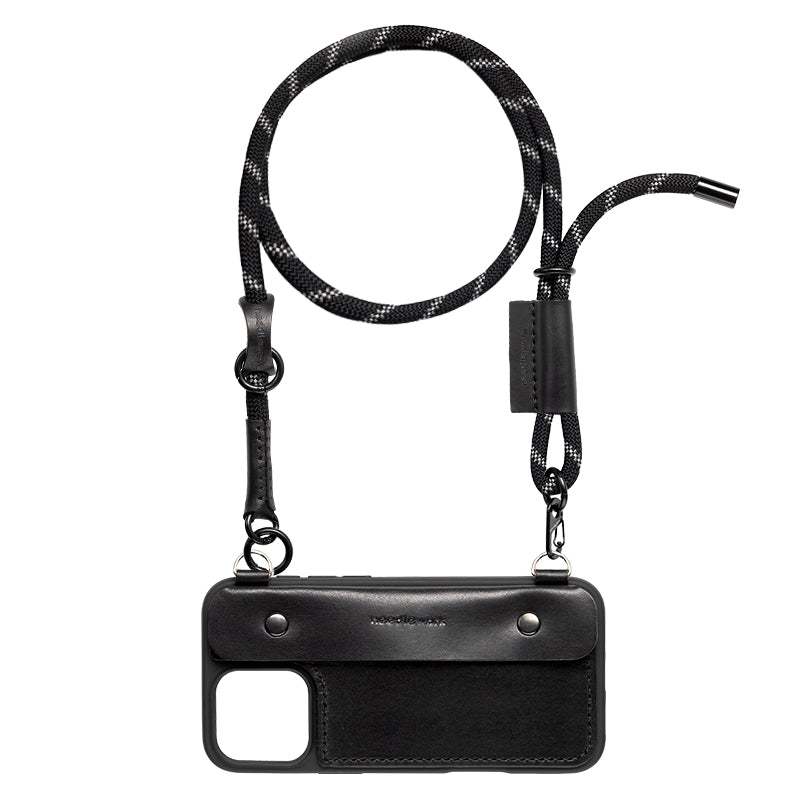 NEEDLEWORK Leather Purse Phone Case for iPhone 11-16 with colorful Strap