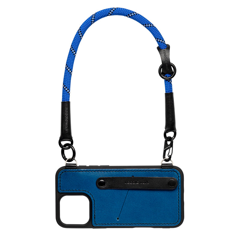 NEEDLEWORK leather card holder phone case for iPhone 15-16 with colorful strap