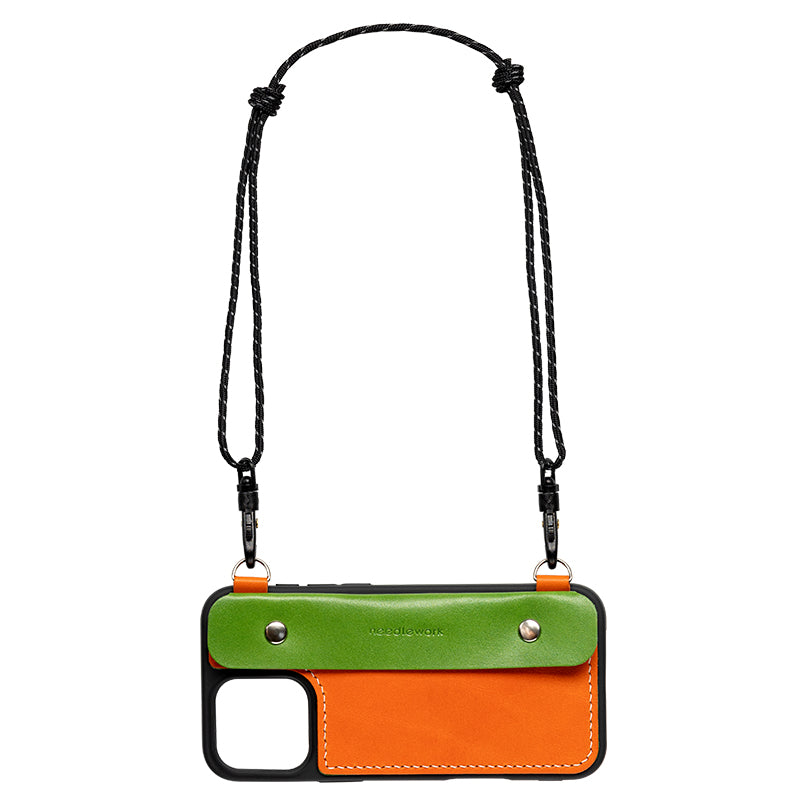 NEEDLEWORK Leather Purse Phone Case for iPhone 11-16 with Strap